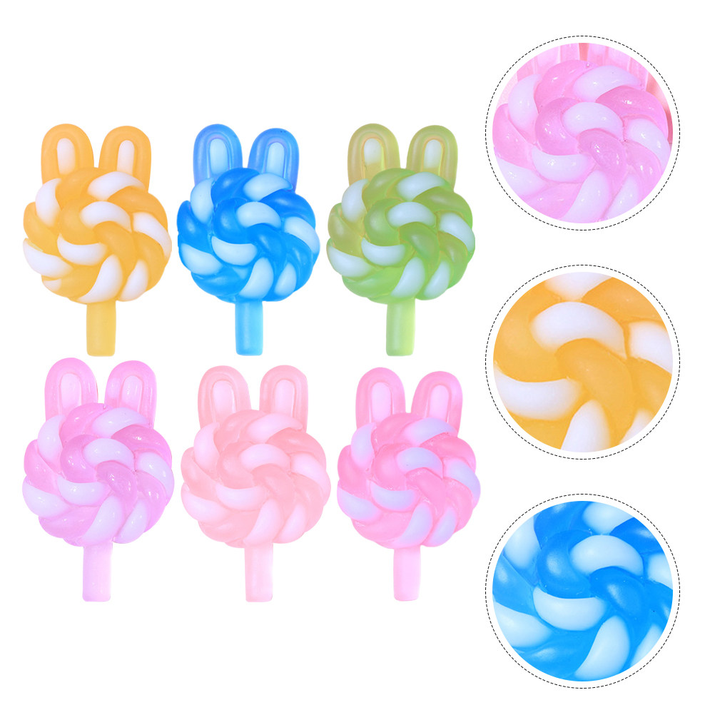 24Pcs Cute Cartoon Lollipop Ch - Resin Art Craft ulasan dan harga