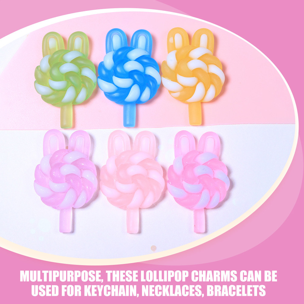 24Pcs Cute Cartoon Lollipop Ch - Resin Art Craft ulasan dan harga