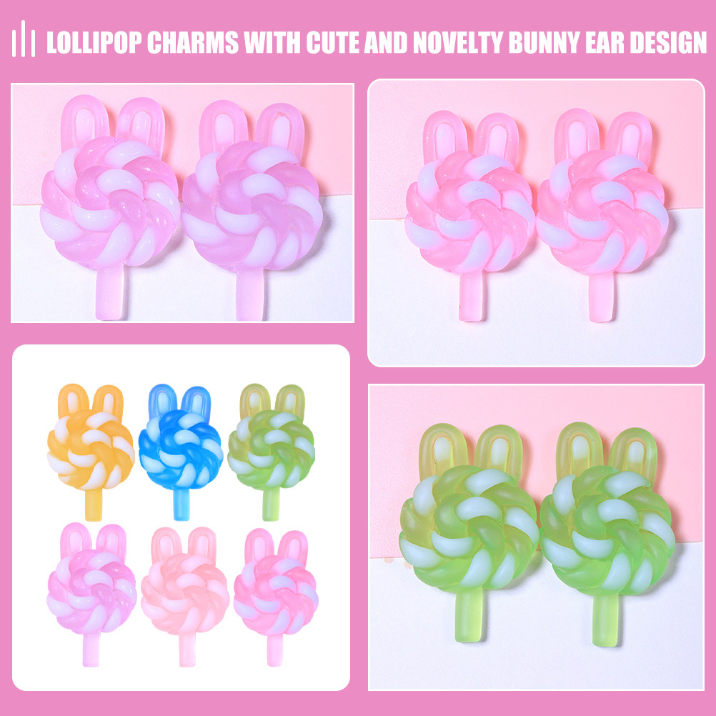 24Pcs Cute Cartoon Lollipop Ch - Resin Art Craft ulasan dan harga