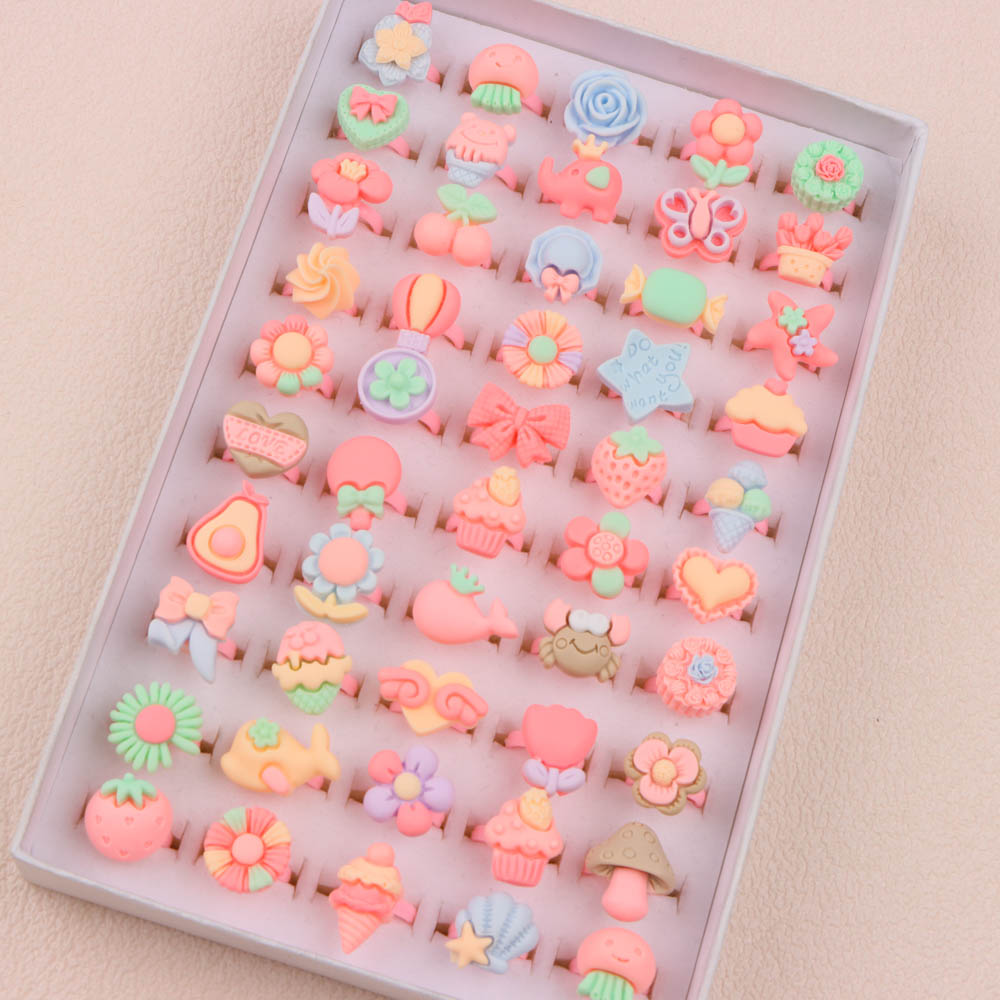 10/20/30/50/100Pcs/Lot Fashion - Resin Art Ring ulasan dan harga