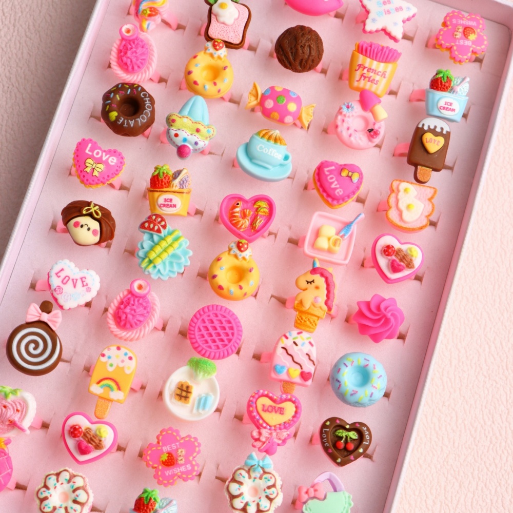 10/20/30/50/100Pcs/Lot Fashion - Resin Art Ring ulasan dan harga