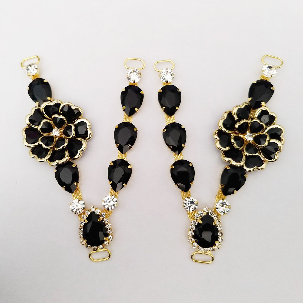 1Pair Flower Crystal Rhineston - Resin Art Ring ulasan dan harga