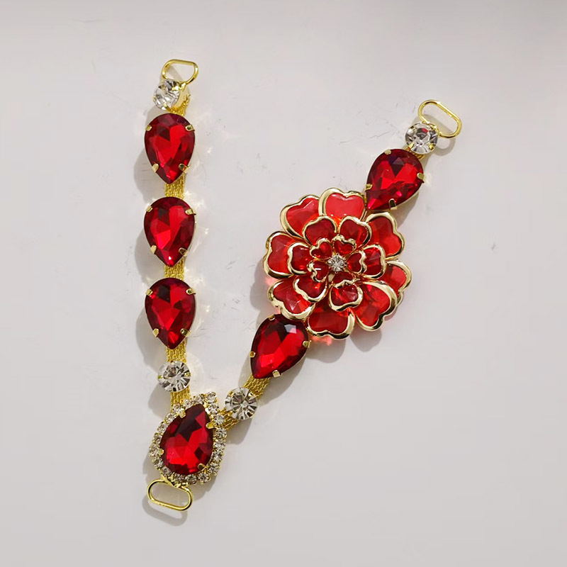 1Pair Flower Crystal Rhineston - Resin Art Ring ulasan dan harga