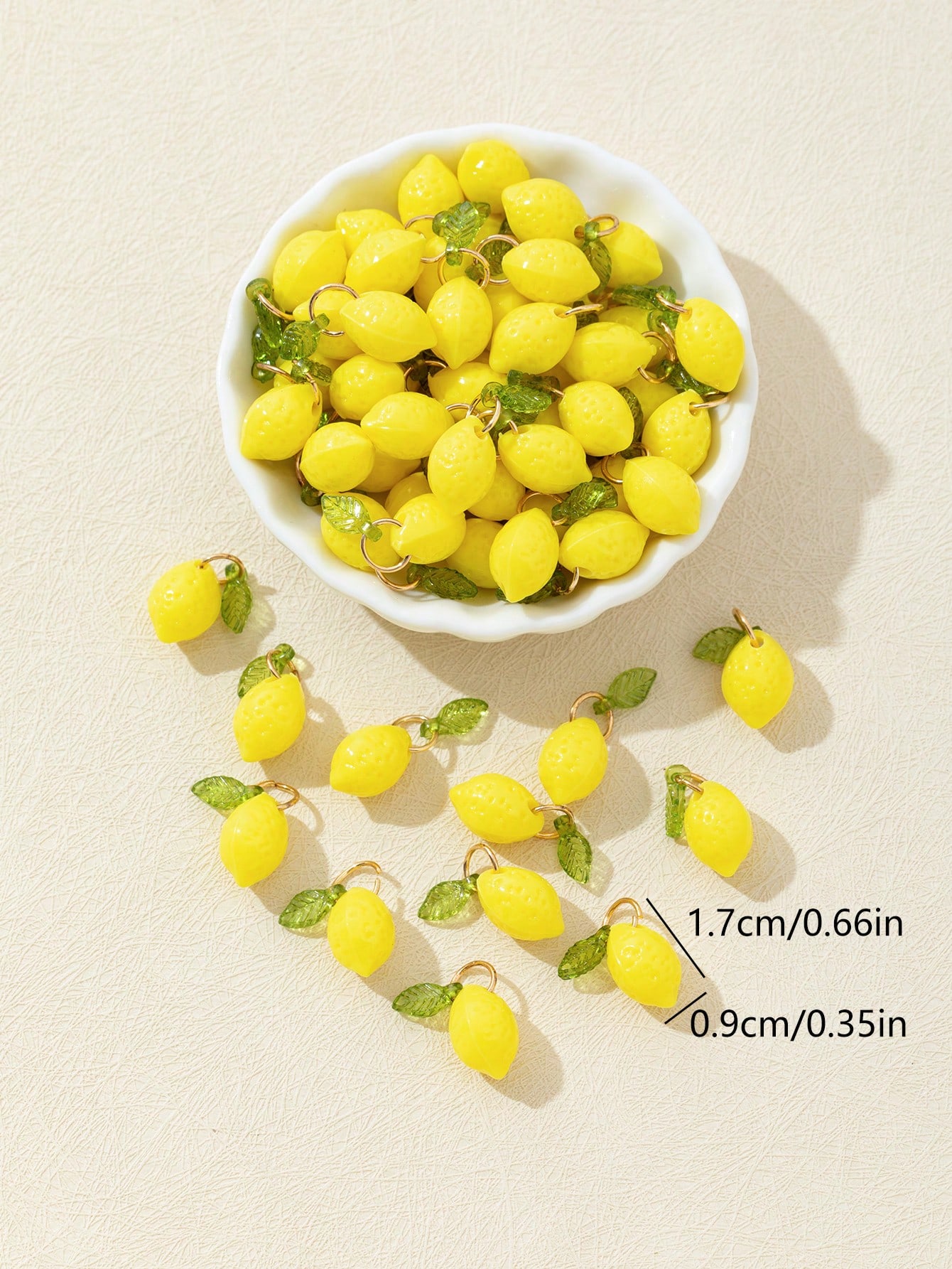 10Pcs 3D Lemon Resin Charms Pe - Resin Art Craft ulasan dan harga