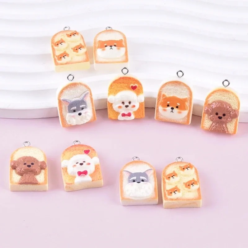 10Pcs Cute Toast Dog Resin Pen - Resin Art Craft ulasan dan harga