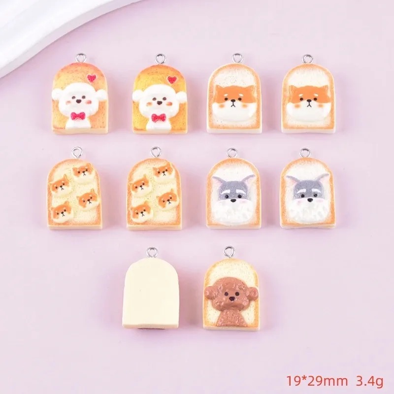 10Pcs Cute Toast Dog Resin Pen - Resin Art Craft ulasan dan harga