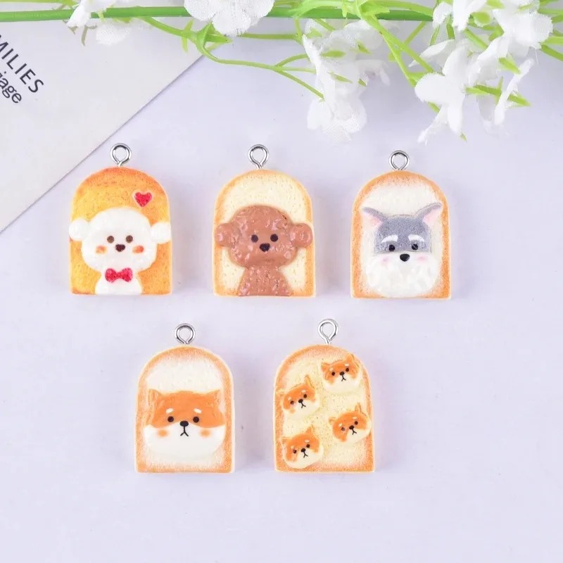 10Pcs Cute Toast Dog Resin Pen - Resin Art Craft ulasan dan harga