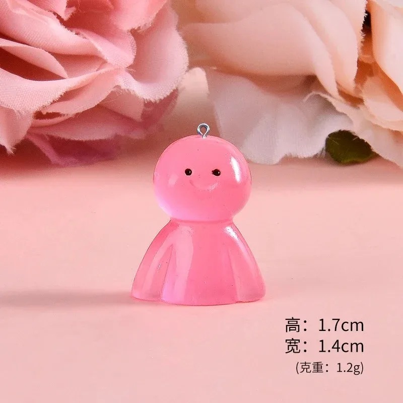 10Pcs Glow In Dark Cartoon Dol - Resin Art Craft ulasan dan harga