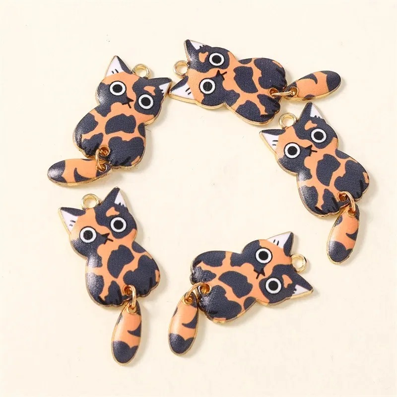 10Pcs 16×39mm Cute Cartoon Cat - Resin Art Craft ulasan dan harga