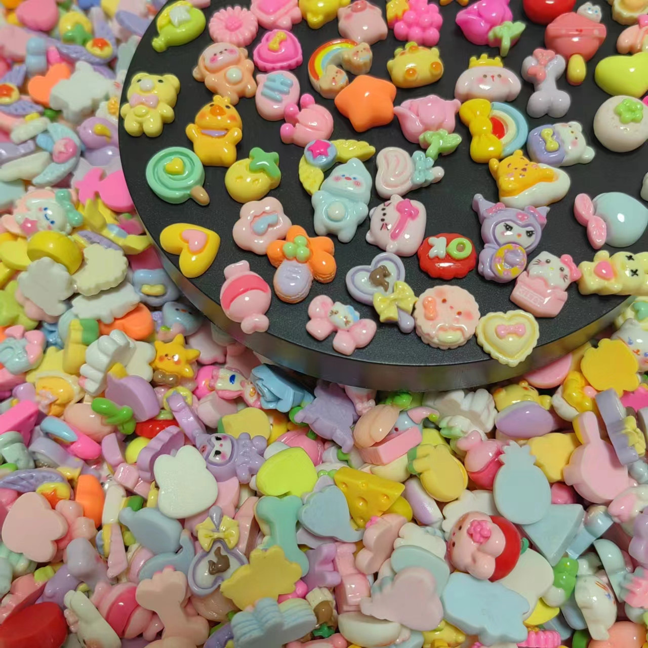 30/60Pcs Cute Resin Sweet Cand - Resin Art Ring ulasan dan harga