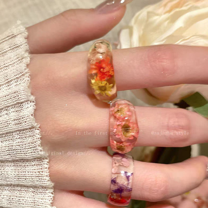 Exquisite Minimalist  Resin Da - Resin Art Ring ulasan dan harga