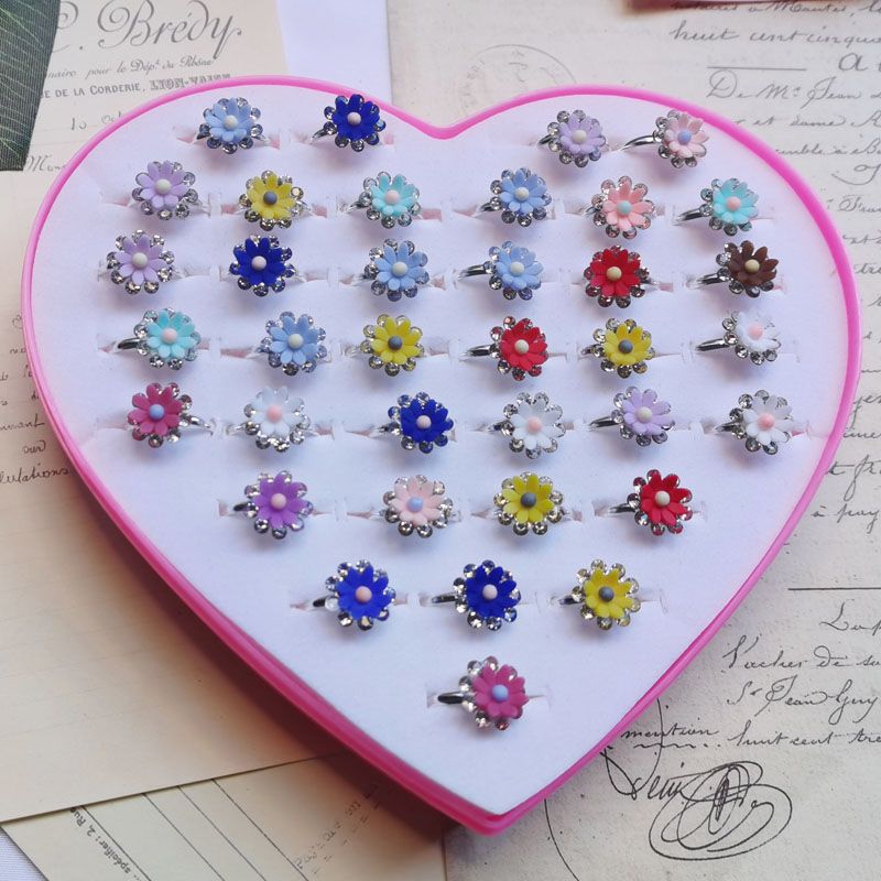 10pcs/Lot Cute Children's Cart - Resin Art Ring ulasan dan harga
