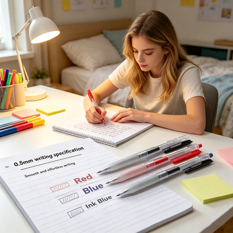 0.5mm Retractable Press MUJIs  - Muji Stationery Gel Pen ulasan dan harga
