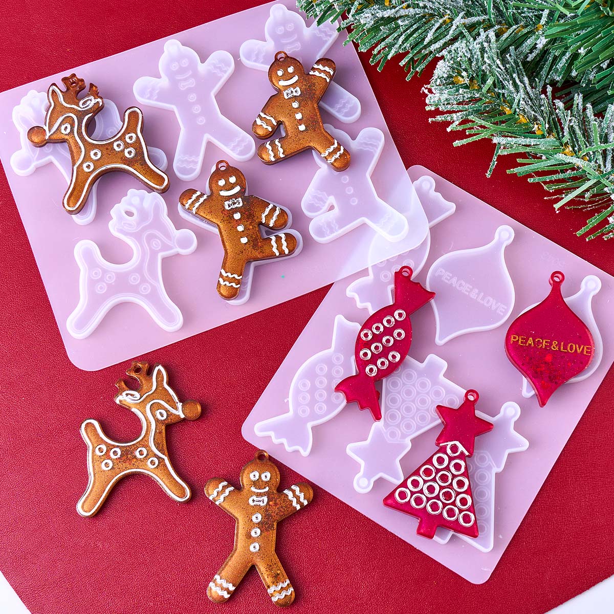 Christmas Series Earrings Pend - Resin Art Mold ulasan dan harga