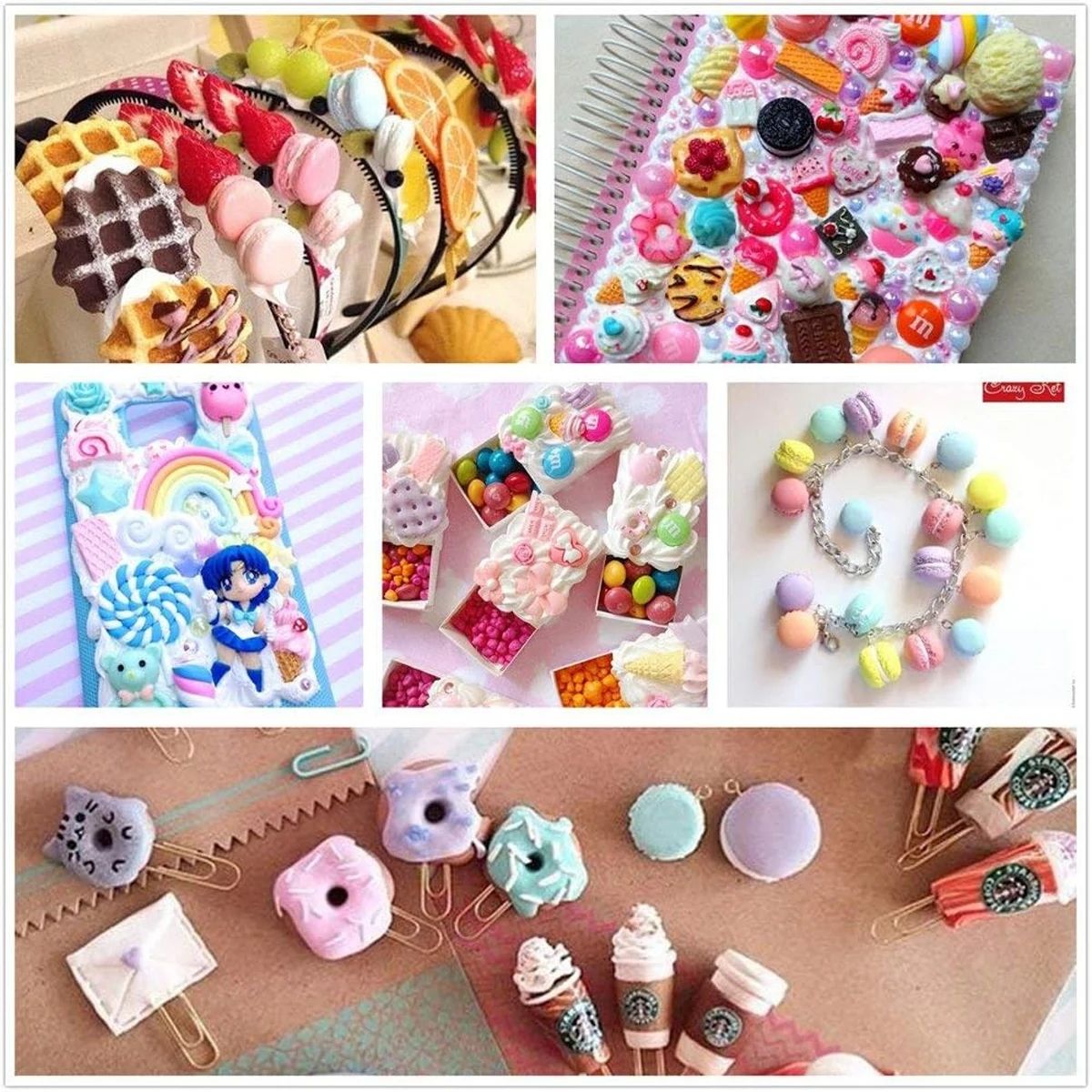 30pcs Random Candy Slime Charm - Resin Art Craft ulasan dan harga