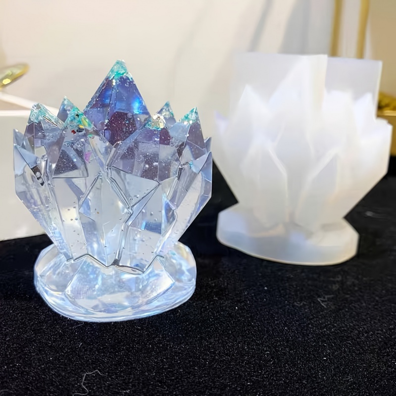 1pcCrystal Cluster Decorative  - Resin Art Mold ulasan dan harga
