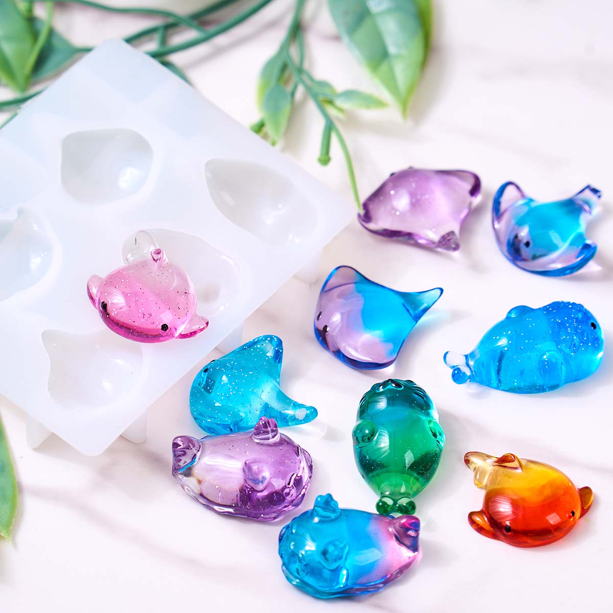 3D Healing Kawaii Manta Ray Wh - Resin Art Mold ulasan dan harga