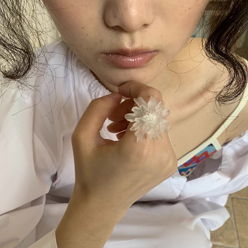 HUANZHI White Transparent Fros - Resin Art Ring ulasan dan harga
