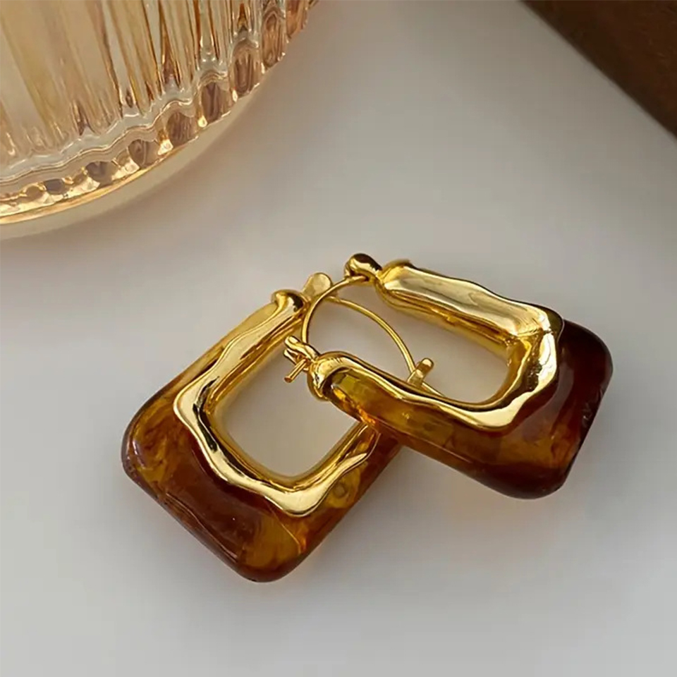 Yupsk French Fashion Vintage U - Resin Art Ring ulasan dan harga